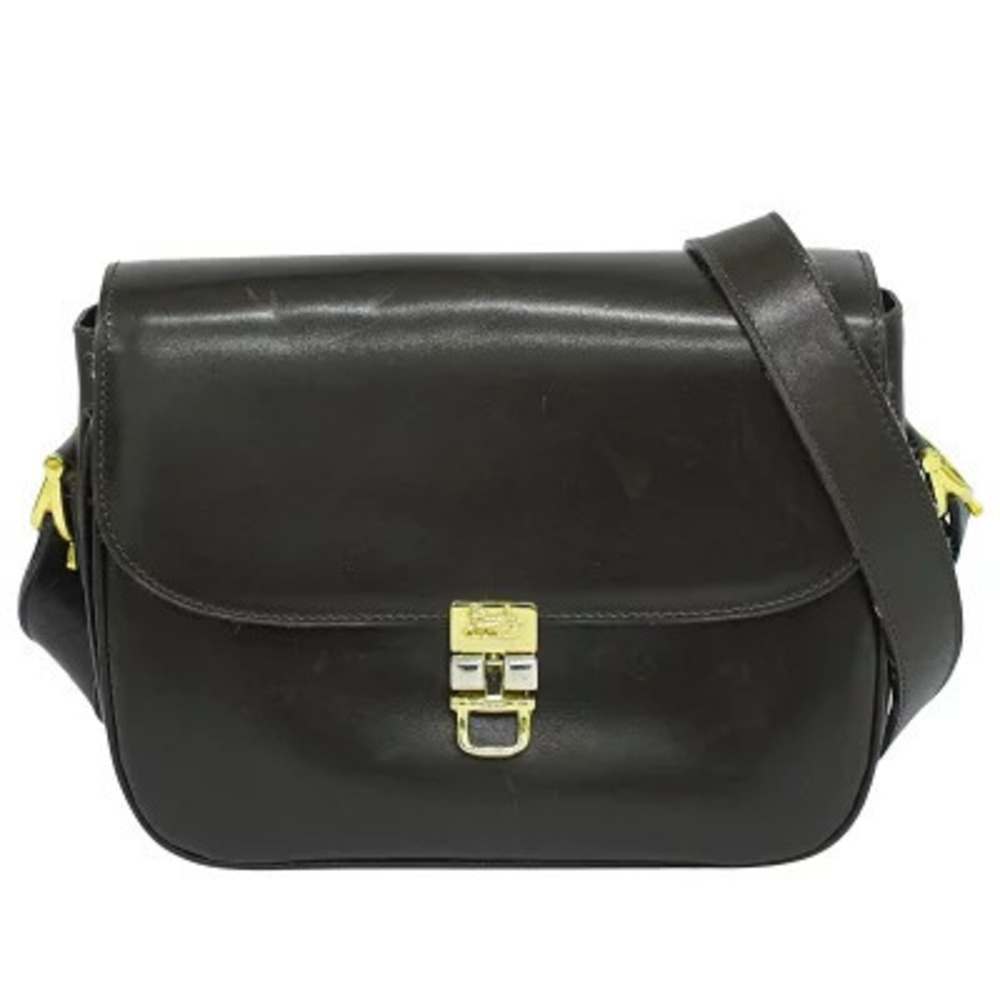 Celine Carriage Shoulder Bag Leather Brown